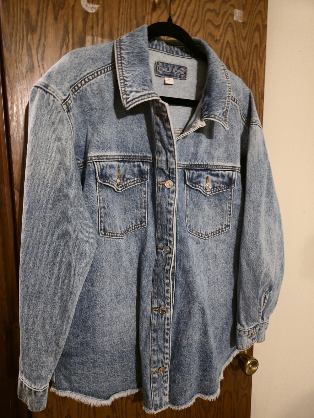 Maurices Vintage-Inspired Light Wash Denim Jacket